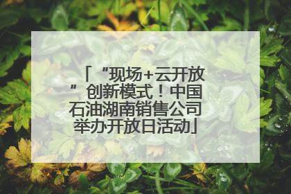 “现场+云开放”创新模式！中国石油湖南销售公司举办开放日活动
