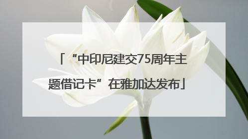 “中印尼建交75周年主题借记卡”在雅加达发布