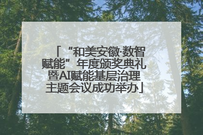 “和美安徽·数智赋能”年度颁奖典礼暨AI赋能基层治理主题会议成功举办