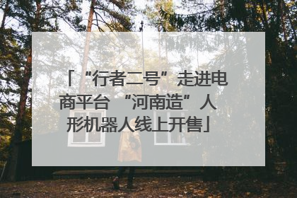 “行者二号”走进电商平台 “河南造”人形机器人线上开售