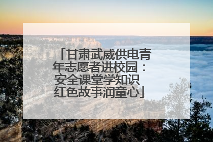甘肃武威供电青年志愿者进校园：安全课堂学知识 红色故事润童心