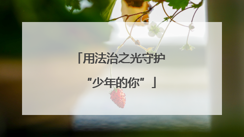 用法治之光守护“少年的你”