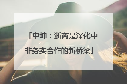 申坤：浙商是深化中非务实合作的新桥梁