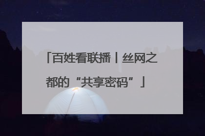 百姓看联播丨丝网之都的“共享密码”