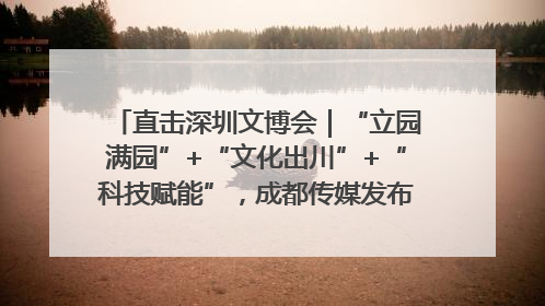 直击深圳文博会｜“立园满园”+“文化出川”+“科技赋能”，成都传媒发布三大文创领域合作清单