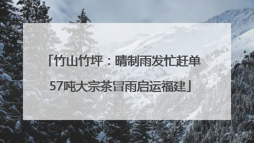 竹山竹坪：晴制雨发忙赶单 57吨大宗茶冒雨启运福建