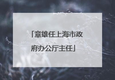 章雄任上海市政府办公厅主任