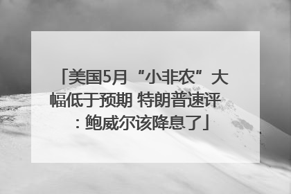 美国5月“小非农”大幅低于预期 特朗普速评：鲍威尔该降息了