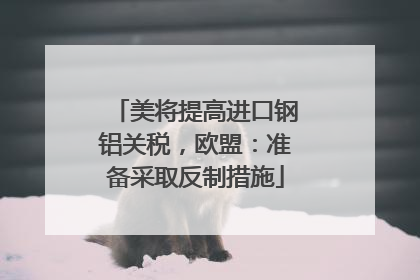 美将提高进口钢铝关税，欧盟：准备采取反制措施