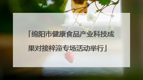 绵阳市健康食品产业科技成果对接梓潼专场活动举行