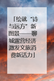 绘就“诗与远方”新图景——聊城露营经济激发文旅消费新活力