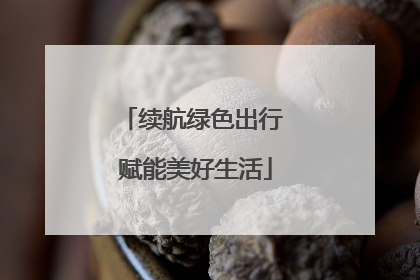 续航绿色出行 赋能美好生活