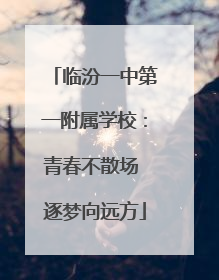 临汾一中第一附属学校：青春不散场 逐梦向远方