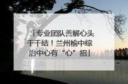 专业团队善解心头千千结！兰州榆中综治中心有“心”招