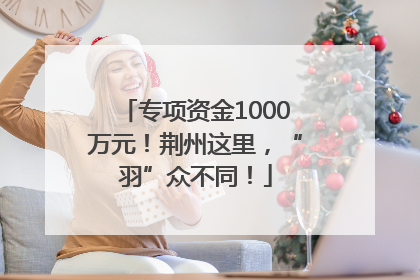 专项资金1000万元！荆州这里，“羽”众不同！