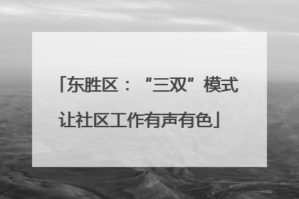 东胜区：“三双”模式让社区工作有声有色
