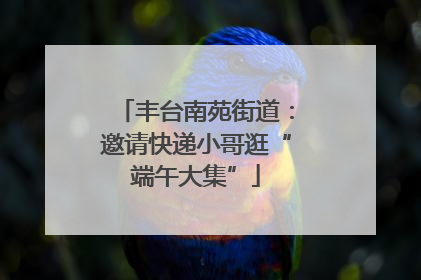 丰台南苑街道：邀请快递小哥逛“端午大集”