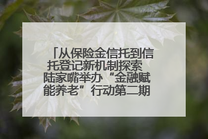 从保险金信托到信托登记新机制探索 陆家嘴举办“金融赋能养老”行动第二期行业交流会