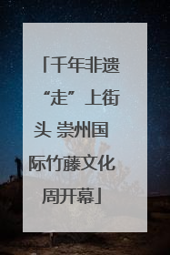 千年非遗“走”上街头 崇州国际竹藤文化周开幕