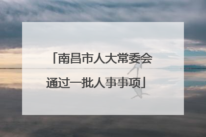 南昌市人大常委会通过一批人事事项