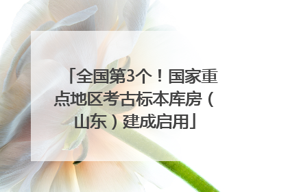 全国第3个！国家重点地区考古标本库房（山东）建成启用