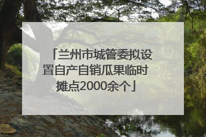 兰州市城管委拟设置自产自销瓜果临时摊点2000余个