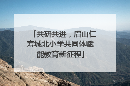 共研共进，眉山仁寿城北小学共同体赋能教育新征程