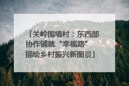 关岭围墙村：东西部协作铺就“幸福路” 描绘乡村振兴新图景