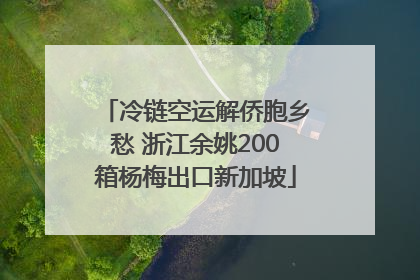 冷链空运解侨胞乡愁 浙江余姚200箱杨梅出口新加坡