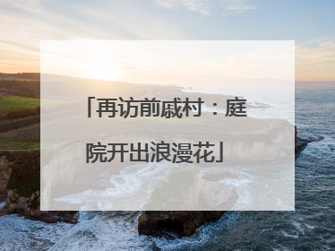 再访前戚村：庭院开出浪漫花