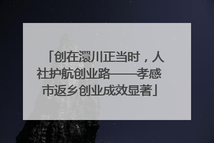 创在澴川正当时，人社护航创业路——孝感市返乡创业成效显著