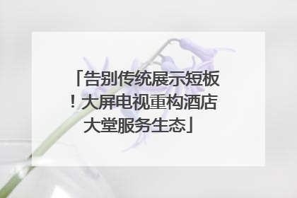告别传统展示短板！大屏电视重构酒店大堂服务生态