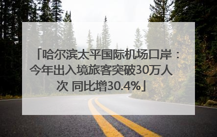 哈尔滨太平国际机场口岸：今年出入境旅客突破30万人次 同比增30.4%