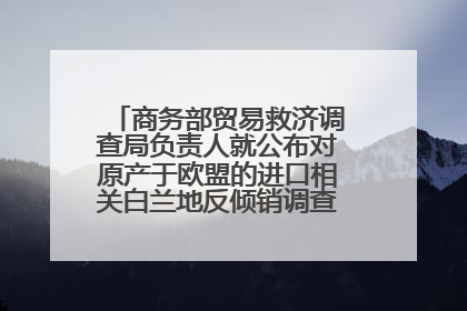 商务部贸易救济调查局负责人就公布对原产于欧盟的进口相关白兰地反倾销调查最终裁定答记者问