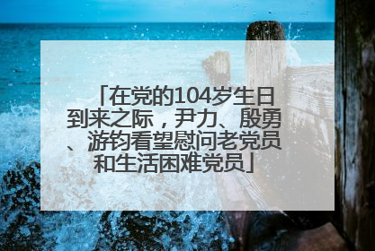 在党的104岁生日到来之际，尹力、殷勇、游钧看望慰问老党员和生活困难党员