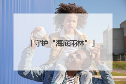 守护“海底雨林”