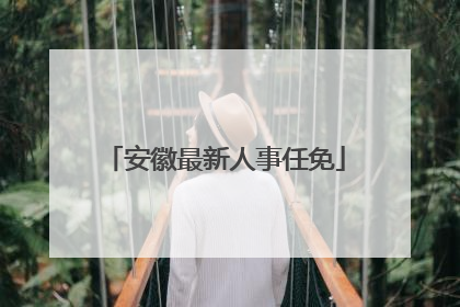 安徽最新人事任免