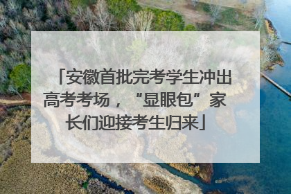 安徽首批完考学生冲出高考考场，“显眼包”家长们迎接考生归来