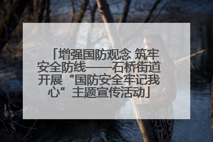 增强国防观念 筑牢安全防线——石桥街道开展“国防安全牢记我心”主题宣传活动