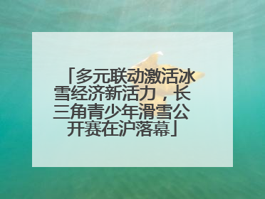 多元联动激活冰雪经济新活力，长三角青少年滑雪公开赛在沪落幕