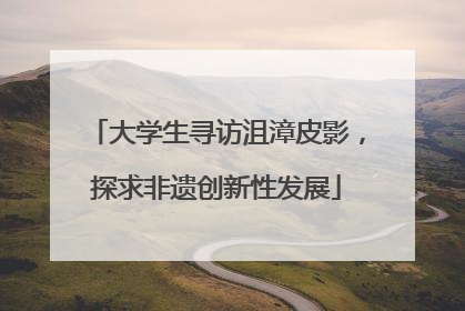 大学生寻访沮漳皮影，探求非遗创新性发展