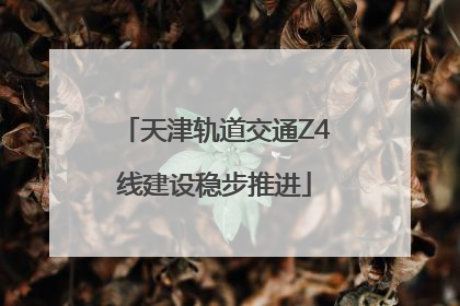 天津轨道交通Z4线建设稳步推进
