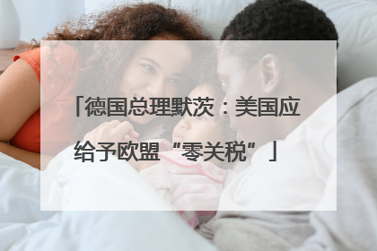 德国总理默茨：美国应给予欧盟“零关税”
