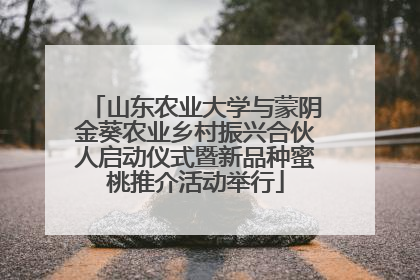 山东农业大学与蒙阴金葵农业乡村振兴合伙人启动仪式暨新品种蜜桃推介活动举行