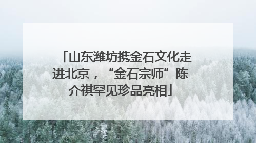 山东潍坊携金石文化走进北京，“金石宗师”陈介祺罕见珍品亮相