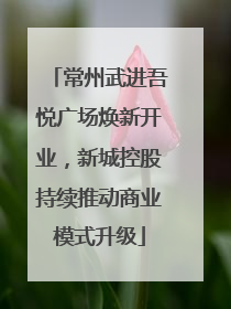 常州武进吾悦广场焕新开业，新城控股持续推动商业模式升级