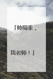 帅蜀黍，我老师！