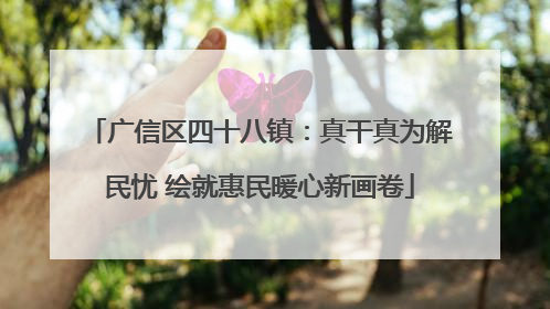 广信区四十八镇：真干真为解民忧 绘就惠民暖心新画卷