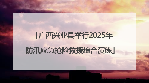 广西兴业县举行2025年防汛应急抢险救援综合演练