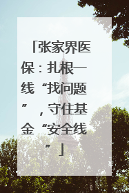 张家界医保：扎根一线“找问题”，守住基金“安全线”
